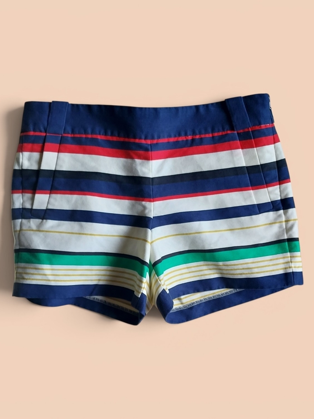 J.Crew Warm Riviera Stripe 3" Chino Shorts Size 8 A6109